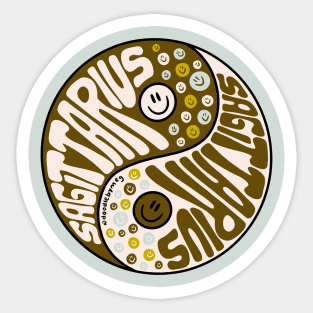 Sagittarius Yin Yang Sticker